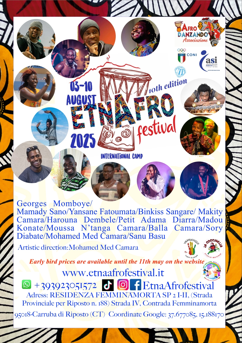 Flyer Etna Afro Festival 2025